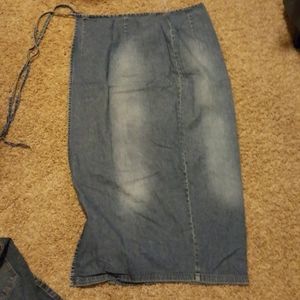 Denim wrap skirt Polo garage